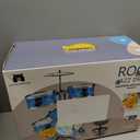 Toddlers Drum Set for Kids 1-3 3-5 with Stool Toys, Higher Bracket of Musical Drum Toys for Toddlers, Red Drumset for Girls Boys 2-4 4-6 Years