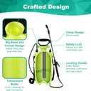 MaxWorks 51022 Pump-Action Garden Sprayer 5L/1.32 Gal with Adjustable Nozzle for Mist & Stream, Anti-Kink Hose, and Ergonomic Pump Handle for Plants, Pest Control, and Lawn Care