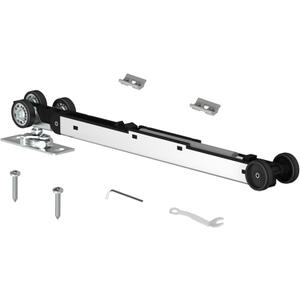 JUBEST Pocket Door Roller with 120LBS Soft Close Mechanism, Two-Way Soft Close, Three-Wheel Pocket Door Hanger, Double Sided Pocket Door Hardware