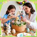 Easter Yard Signs with Stakes, 6 Pcs Outdoor Bunny Decorations, Waterproof Spring Lawn Decor for Yard, Porch, Patio, Egg Hunt Events
