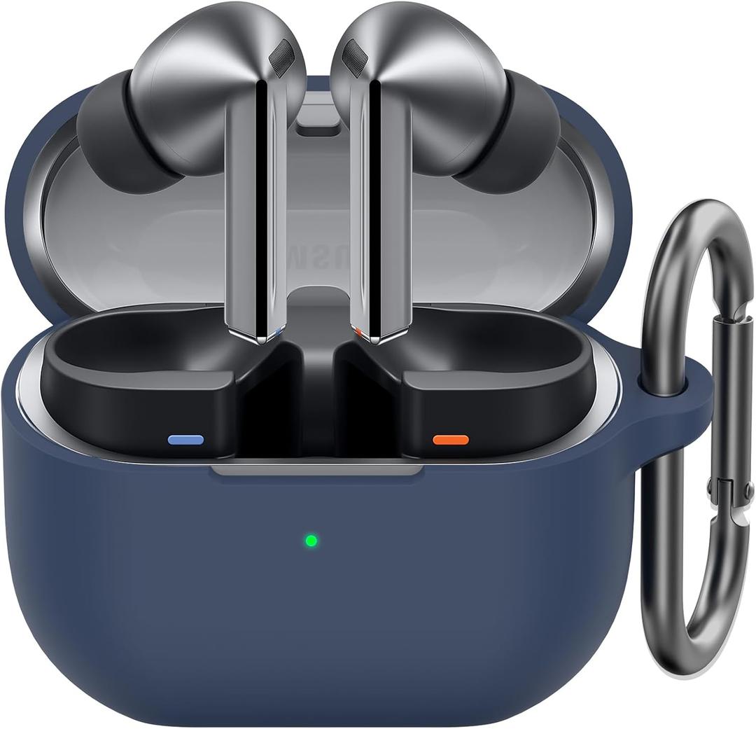 AhaStyle Silicone Case for Samsung Galaxy Buds 3 FE (2025) / Galaxy Buds3 Pro and Galaxy Buds 3 (2024) Shockproof Full Protective Skin Case Cover Compatible with Samsung Galaxy Buds3 Series (Blue)