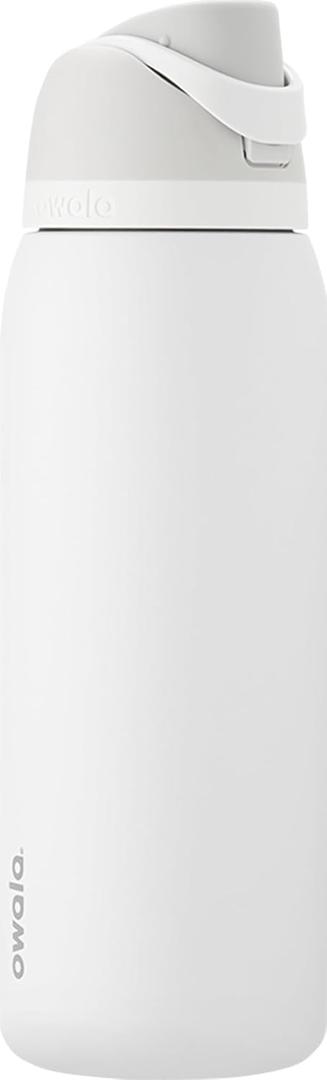 Owala FreeSip Stainless Steel Water Bottle, 40 oz, Shy Marshmallow
