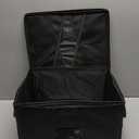 DEEGO Fireproof Document Box, Water-Resistant File Organizer Box with Lock for Document Safe, Collapsible File Organizer with Handle, Filing Cabinets for Home Office for Hanging Letter/Legal Folder (Black 1 Layer)