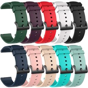 Chofit 10 Pack Silicone Bands Compatible with Amazfit Active 2 1/GTR mini/GTS 2 2e 3 4/GTS 2 4 mini, 20MM Replacement Watch Straps for Amazfit Bip 3,3 Pro/Bip U,U Pro