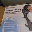 COMFIER Shiatsu Neck Back Massager with Heat,2D/3D Massage Chair Pad with App Control,Deep Tissue Kneading Massage Chair Pad with Compression,Adjustable Back Coverage,Black
