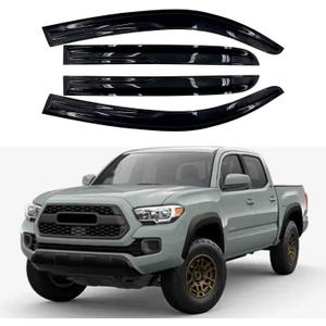 4 x Tacoma Rain Guards for 2016-2023 Double Cab/Crew Cab - 4pcs Side Window Visor Deflectors