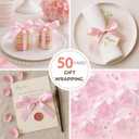 2 x Pink Satin Ribbon 1 Inch x 50 Yards – Soft Double Faced Ribbon for Baby Shower Gifts, DIY Bows & Girl Party Wrap