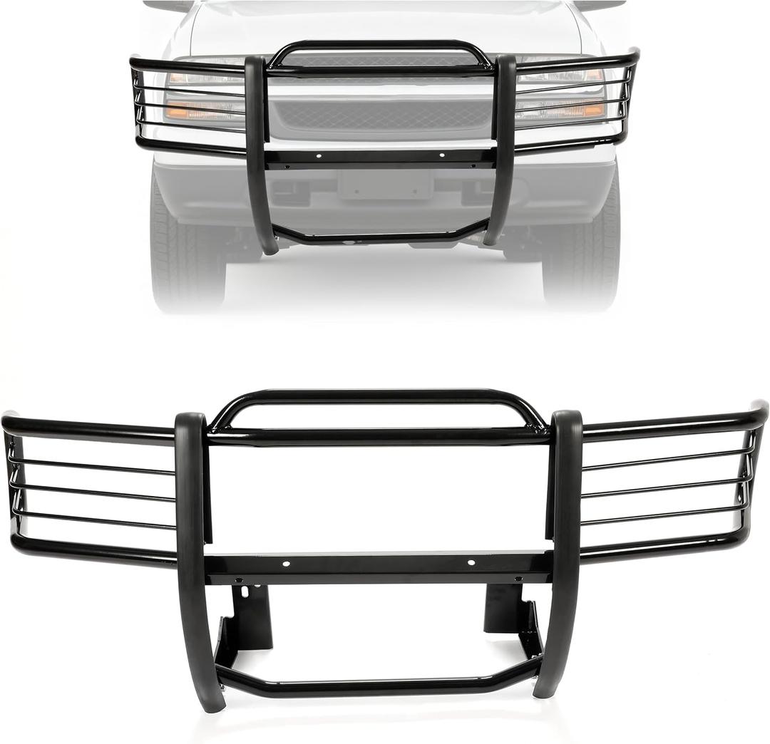 Brush Guard Compatible with 1998-2004 Chevrolet S10/Blazer GMC Jimmy/Envoy/Sonoma Isuzu Hombre Oldsmobile Bravada Powder Coated Grille Guard