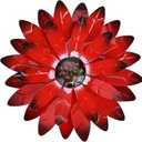 qzmaikoo Red Daisy Metal Flowers Wall Decor Metal Wall Art Decorations Hanging for Indoor Outdoor Bathroom Patio Kitchen,12x12 inches