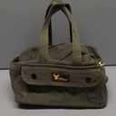 Waxed Canvas All Purpose Military Style Duffle Bag, Water-Resistant, Adjustable Strap, Fully Lined, Double Zipper Closure, heavy Duty, Olive Green (Olive Green (11 inch x 7 inch x 6 inch))