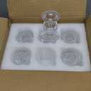 18Pcs Glass Taper Candle Holders Bulk Clear Crystal Candle Stick Candle Holders Elegant Tapered Candlestick Holders Bulk Glass Candlestick for Table Centerpiece Wedding Party Christmas Thanksgiving (Transparent)