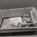 2PACK Stainless Steel Litter Box, Extra Large Litter Boxes for Big Cats, XL Metal Cat Litter Box with Lid High Sides, Anti-Urine Leakage, Non-Sticky, Scoop Included (Silver Grey)