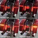 Motorcycle Saddlebag Tail Lights Run Brake LED Turn Signal Lamp Fit for Harley Touring Street Gilde Road Gilde Road King Electra Glide Ultra Limited 2014-2023 (Black Smoke)
