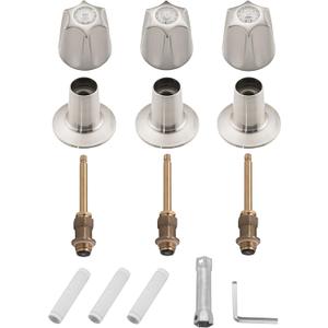 Bathtub& Shower 3-Handle Remodel/Rebuild Trim Kit Replacement for Price Pfister Verve, 3 Knob HandleBrushed Nickel