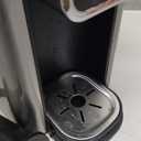 Horavie Single Serve Coffee Maker for K-Cup Pod and Grounds, Hot and Iced Coffee Maker, 6 to 14oz Brew Sizes, 50oz Removable Reservoir, Strong Button Feature, Fit 6.5" Mugs, Stainless Steel, Black (11.2 Inch)