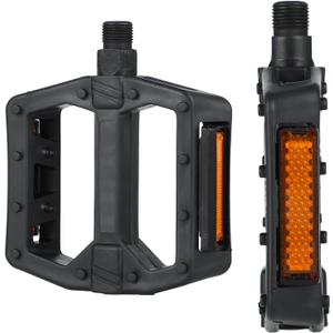 Universal Bike Pedals 9/ 16" Nylon Lightweight Non-Slip Bicycle Platform Pedals, Easy to Install, Fit Most Adult Mountain Bikes MTB, Durable Design