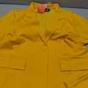 Blazers for Women Long Sleeve Notch Lapel Button Front Blazer Casual Work Office Suit Jackets with Pockets (Yellow, M)