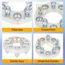 OCPTY 4 PCS 1" Wheel Spacers 5x4.5 to 5x110 Wheel Adapters 5x114.3 to 5x110 with 12x1.5 Studs fits for 1973-2021 for Honda Civic 1976-2021 for Honda for Accord 1992-2015 for Toyota for Camry