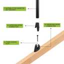 FENCE & DECK RITE Baluster Connectors for 3/4" Metal Balusters, Made with Black Polypropylene 3/4" for Stairs & Decks (Black Polypropylene, Adjustable Baluster Connector (24))