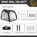 Happy Travel Bike Storage Shed Tent,Outdoor Portable Bicycle Storage Sheds with 210D Oxford Fabric PU4000 Waterproof for 8 Bikes,Bike Covers Shelter for Motorcycle,Garden Tools,Toys,Lawn Mower