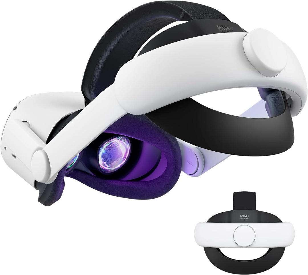 KIWI design K2 Comfort Head Strap Accessories Compatible with Oculus/Meta Quest 2, Elite Strap Replacement for Enhanced Support of VR Headset, NOT for Meta Quest 3/3S