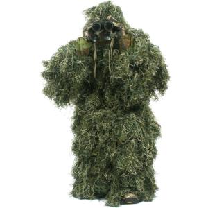 AUSCAMOTEK Camouflage Ghillie Suit for Outdoor Activities  Ideal for Users Under 4'8" Tall, Lightweight 5-in-1 Set for Hunting, Airsoft, and Halloween