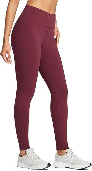 baleaf Women's Fleece Lined Leggings Water Resistant Thermal Winter Warm Tights High Waisted with Pockets Running Gear L