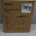 topzee Espresso Machine 20 Bar, Compact Coffee Maker with Milk Frother & Cold Brew Function, 52oz Removable Water Tank, Stainless Steel Cappuccino, Latte Maker, Silver