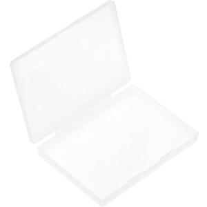 Paialco A5 Clear Plastic Storage Box, 6x8 Inch Flat Case Holder for Beads/Tools/Letters/Papers (Colourless)