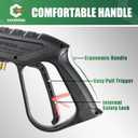 Pressure Washer Gun 3600 PSI with Extension Wand, Nozzle Holder & 5 Spray Tips, M22-14mm Fitting, Replacement for Ryobi, Karcher, Honda, Greenworks, Briggs & Stratton, Gas Power Washer
