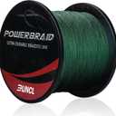 RUNCL PowerBraid Fishing Line 4/8/9 Strands, Braided Fishing Line 300/500/1000Yds - Seamless Weaving Tech, Enhanced Coating Tech, Zero Stretch, High Sensitivity, Smaller Diameter - Braid Line 15-115LB (Moss Green)