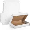 WIFTREY 20 Pack 12x9x2 Shipping Boxes, White 12 x 9 x 2 Corrugated Cardboard Box for Packaging Small Business, Moving, Literature Mailing