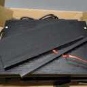 NightStand Bedside Charging Table Bedroom - Night Stand with Charger Station, Modern Nightstand with Open Shelf & 2 Fabric Drawers, Bed Side Table with USB-C Port for Dorm, Black