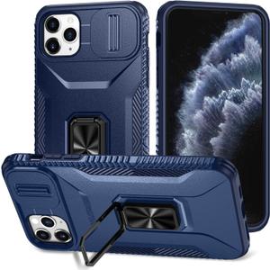 Magnetic Case for iPhone 11 Pro Max, Phone Case iPhone 11 Pro Max,iPhone 11 Pro Max Case with Camera Cover & Kickstand Military Grade Shockproof Cover for iPhone 11 Pro Max Blue