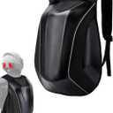 JFG RACING Motorcycle Backpack,30L Hardshell Carbon Fiber Pattern Waterproof Helmet Backpack for Men Riding Bag for Travel Daily Storage Motorcycles Accessories