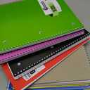 Rosmonde Spiral Notebooks, 12 Pack, 1 Subject Notebook, Wide Ruled, 70 Sheets, 8 x 10-1/2", 3 Hole Punched, School Supplies, Bulk Single Subject Spiral Notebook Bulk, Assorted Colors Pack of Notebooks