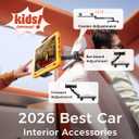 LISEN for iPad Holder Car Road Trip Essentials Travel Activities for Toddler Kids Gifts, Car Accessories for Women Moms Truck Interior 3in1 Tablet Holder for Back Seat Car Camping Headrest Organizer