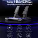PXN PD HM Brake&Throttle Sim Racing Pedals All-Metal 2-Pedal Set with Hall Sensors, Adjustable Angle & Height, USB-A/Type-C/RJ45 Connectivity, Compatible with PC V99/V10/V12/VD Wheel Bases