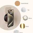 Vacuum Suction Cup Phone Mount,Hands-Free Magnetic Shower Cell Phone Holder,Adjustable Phone Suction Grip for Mirror/Car Dashboard/Gym,Compatible with MagSafe iPhone 16/15/14/13/12 (X20)