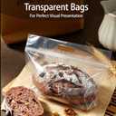 50 Pcs Clear Plastic Bread Bags for Homemade Bread, Resealable & Freezer Safe Bakery Bags Storage for Sourdough, Toast, Bagels, Muffins, Pastries (13 x 10.6'' Clear)