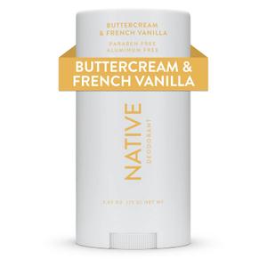 Native Aluminum-Free Clean Deodorant with Natural Derived Ingredients, 72HR odor control | Deodorant for Women and Men | Baking Soda, Coconut Oil, Shea Butter | Buttercream & Vanilla