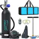 Mini Scuba Tank, 1L Lung Tank Underwater Breathing for Snorkeling & Scuba Diving Tank for Exploration Emergency