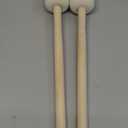 2 Pcs Drum Mallet 13.22 Inches Length, Wool Felt Drum Stick, Anti-slip Bass Percussion Sticks, Instrument Band Accessory Part for Drums Snare Drums, Beige