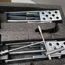 Wheel Chock X-Shaped Stabilizer (Allow Drill Adjust) Dual Axel RV Travel Trailer Camper Tire While Camping (XL-2 Pack)