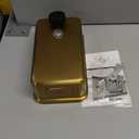 Brushed Gold Stainless Steel Vertical 1100ml/37oz Capacity Commercial-Grade Soap Dispenser, Wall-Mounted Bathroom Hand Soap Dispenser with Corrosion-Proof Lining and Anti-Leak Pump