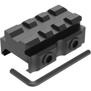 TPO 3 Slots Picatinny Rail Riser Mount (0.5"/0.83"/1" Height), See-Thru Picatinny Riser Mount for Red Dots, Scopes, Optics, Flashlight