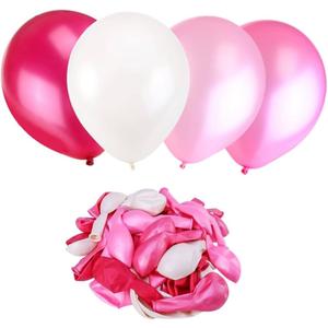 Latex Balloon Happy Party Balloons Birthday Balloons Valentines Day Balloons Light Birthday Party Ballon Pearly Lustre Balloon Ballon for Wedding Ballon for Fun Pink