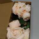 2 Bouquets Rose Artificial Flowers 18Heads Light Pink Rose Bouquet Fake Silk Roses for Floral Arrangements Home Wedding Dining Table Party Decoration (Light Pink)