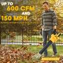 QuliMetal Cordless Leaf Blower Compatible with Dewalt 20V Max Battery, 500CFM/150MPH Electric Leaf Blower Cordless, 6 Speed Modes, Battery Powered Blowers for Lawn Care, Yard (Tool Only)