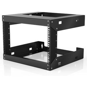 6U Wall Mount Open Frame 19 Inch Server Equipment Network Cabinet, 19.7" W x 18" D x 14.2" H